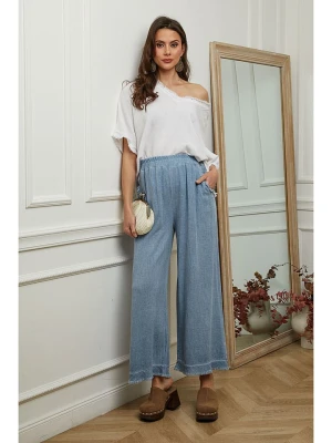 Plume Spodnie "Daoud" w kolorze błękitnym rozmiar: M