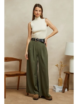 Plume Spodnie "Paule" w kolorze khaki rozmiar: L