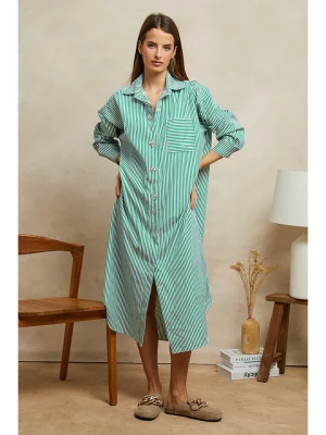 Plume Sukienka "Robin" w kolorze zielono-białym rozmiar: M