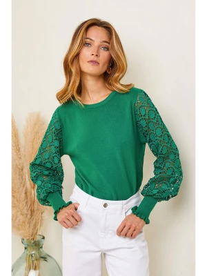 Plume Sweter "Aaron" w kolorze zielonym rozmiar: L