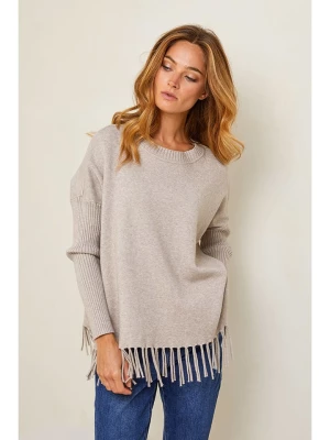Plume Sweter "Abarran" w kolorze beżowym rozmiar: L
