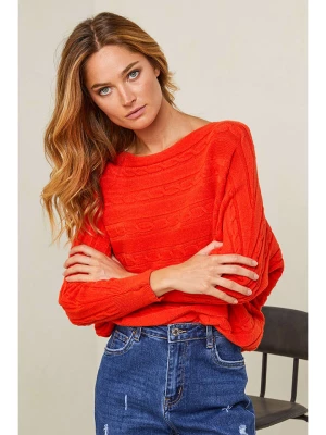 Plume Sweter "Aimar" w kolorze pomarańczowym rozmiar: S