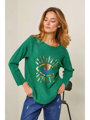 Plume Sweter "Alda" w kolorze zielonym rozmiar: M