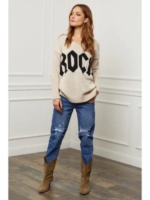 Plume Sweter "Azel" w kolorze beżowym rozmiar: L