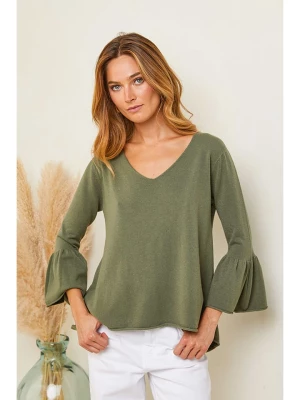 Plume Sweter "Fanie" w kolorze khaki rozmiar: S