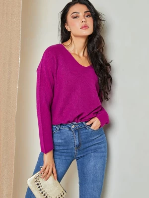 Plume Sweter "Jamina" w kolorze fioletowym rozmiar: M