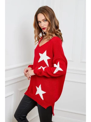 Plume Sweter "Tami" w kolorze czerwono-białym rozmiar: 36