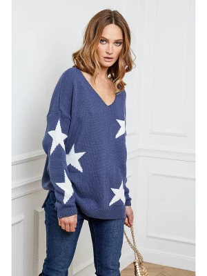 Plume Sweter "Tami" w kolorze niebiesko-białym rozmiar: 36