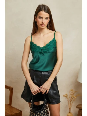 Plume Top "Agar" w kolorze zielonym rozmiar: S
