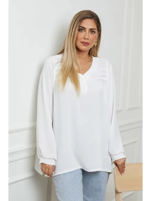 Plus Size Company Bluzka "Bedina" w kolorze białym rozmiar: 44