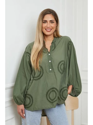 Plus Size Company Bluzka "Erjie" w kolorze khaki rozmiar: 38
