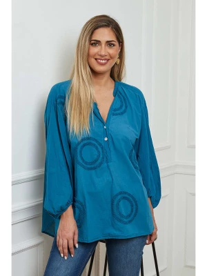 Plus Size Company Bluzka "Erjie" w kolorze niebieskim rozmiar: 50