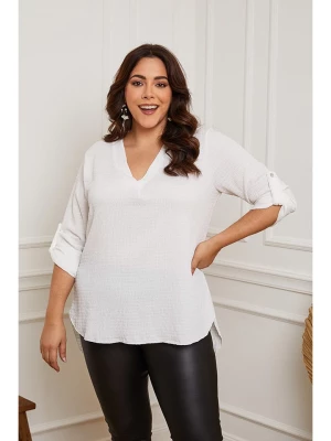 Plus Size Company Bluzka "Sarona" w kolorze białym rozmiar: 52