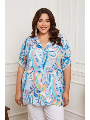 Plus Size Company Bluzka "Souka" w kolorze błękitnym rozmiar: 44
