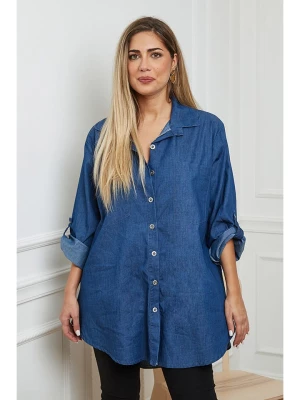 Plus Size Company Koszula dżinsowa "Hobbs" w kolorze niebieskim rozmiar: 44