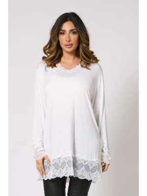 Plus Size Company Koszulka "Floreal" w kolorze białym rozmiar: 42/44