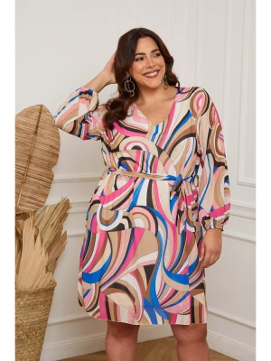 Plus Size Company Sukienka "Ibely" w kolorze różowo-beżowym rozmiar: 46
