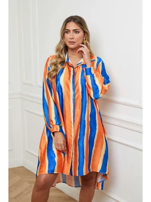 Plus Size Company Sukienka w kolorze pomarańczowo-niebieskim rozmiar: 42
