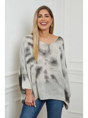 Plus Size Company Sweter "Archimede" w kolorze szaro-czarnym rozmiar: 50