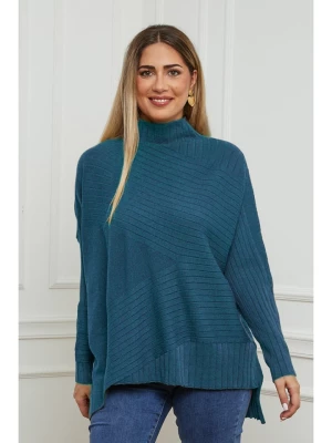 Plus Size Company Sweter "Bastos" w kolorze niebieskim rozmiar: 46