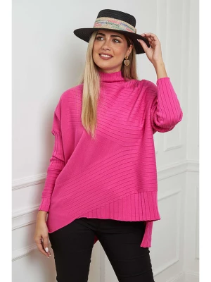 Plus Size Company Sweter "Bastos" w kolorze różowym rozmiar: 46