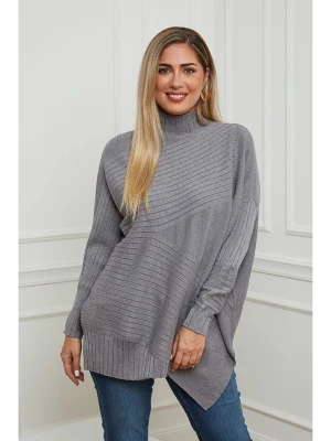 Plus Size Company Sweter "Bastos" w kolorze szarym rozmiar: 50