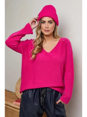 Plus Size Company Sweter "Calone" w kolorze różowym rozmiar: 46
