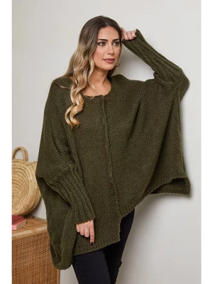 Plus Size Company Sweter "Cluz" w kolorze khaki rozmiar: 46