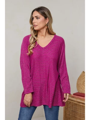 Plus Size Company Sweter "Daliah" w kolorze fioletowym rozmiar: 44