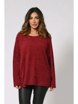 Plus Size Company Sweter "Gural" w kolorze bordowym rozmiar: 38/40