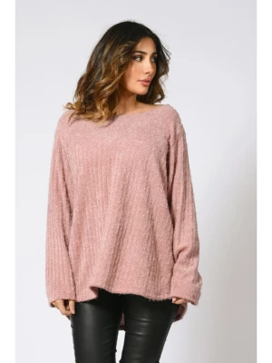 Plus Size Company Sweter "Gural" w kolorze jasnoróżowym rozmiar: 38/40