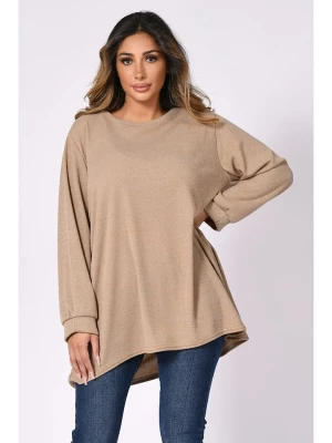 Plus Size Company Sweter "Ibicense" w kolorze karmelowym rozmiar: 52/54