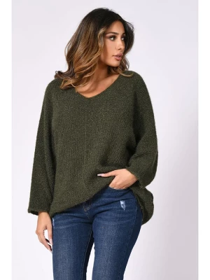 Plus Size Company Sweter "Kenny" w kolorze khaki rozmiar: 50
