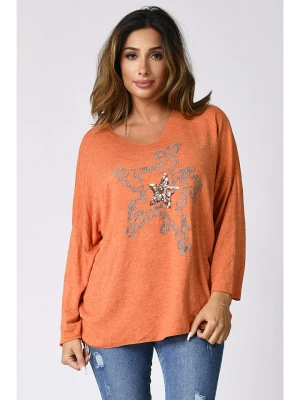 Plus Size Company Sweter "Manille" w kolorze pomarańczowym rozmiar: 42/44
