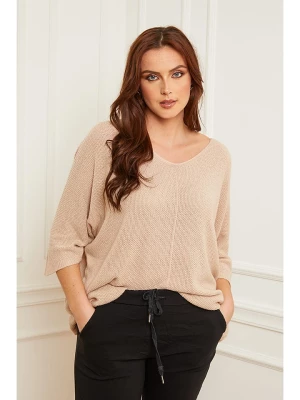 Plus Size Company Sweter w kolorze beżowym rozmiar: 40