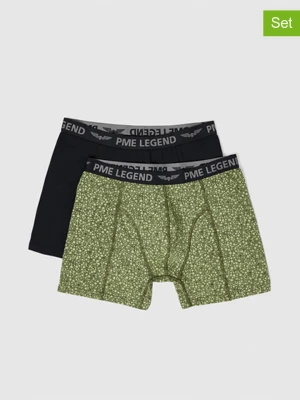 PME Legend Bokserki (2 pary) w kolorze czarno-zielonym rozmiar: M