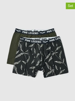 PME Legend Bokserki (2 pary) w kolorze oliwkowo-czarnym rozmiar: XL