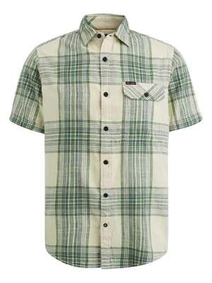 PME Legend Koszula - Regular fit - w kolorze beżowo-zielonym rozmiar: M