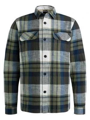 PME Legend Koszula - Regular fit - w kolorze oliwkowo-kremowo-niebieskim rozmiar: XL