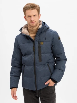 PME Legend Pikowana kurtka męska Mężczyźni Sztuczne włókno niebieski jednolity,