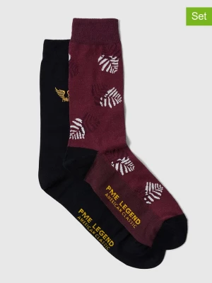 PME Legend Skarpety (2 pary) w kolorze bordowo-czarnym rozmiar: onesize