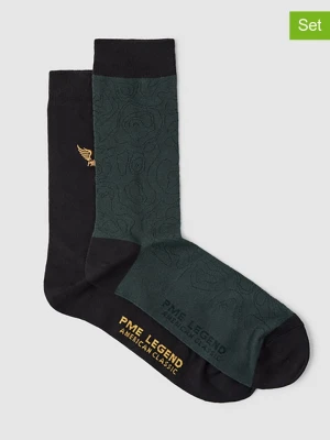 PME Legend Skarpety (2 pary) w kolorze czarno-zielonym rozmiar: onesize