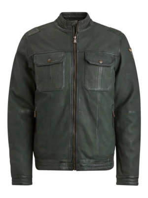 PME Legend Skórzana kurtka w kolorze ciemnozielonym rozmiar: XL