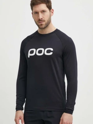 POC longsleeve rowerowy kolor granatowy z nadrukiem