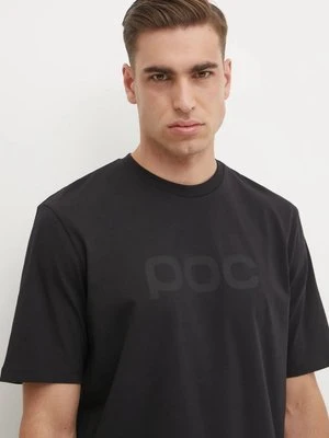 POC t-shirt bawełniany męski kolor czarny z nadrukiem 61650