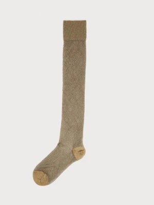 Podkolanówki Happy Socks beżowy