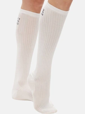 Podkolanówki MM6 Maison Margiela mleczny