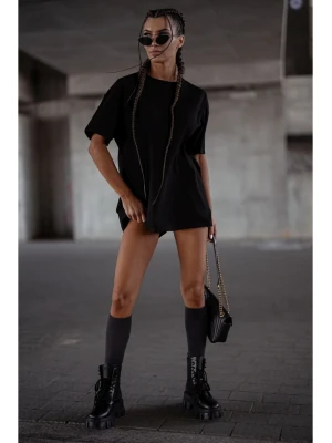 Podkolanówki skarpety gładkie TELNA - czarne  magmac 