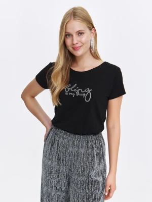 Podkoszulek damski z połyskującym napisem Top Secret