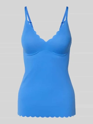 Podkoszulek z faliste wykończenie model 'SENSATION' SKINY Niebieski